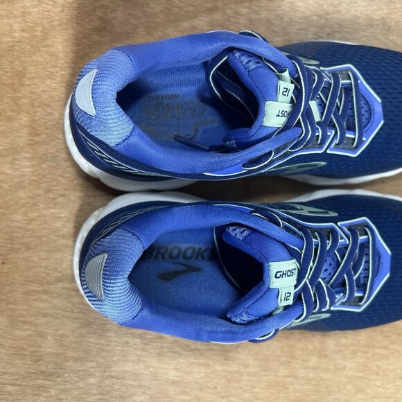 Brooks Ghost 12 Womens Size 7 Running Shoes Athletic Sneakers Blue - Picture 9 of 10